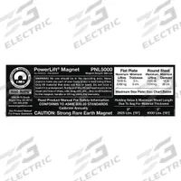 MAG-MATE Replacement Capacity Sticker: 900260, Below-the-Hook Lifting Magnets. Key specifications — Brand: MAG-MATE; Manufacturer Part Number: 900260; Product Type: Capacity Sticker.