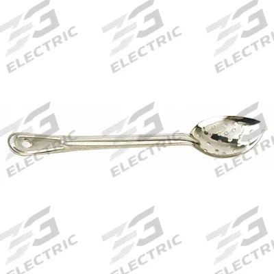 CRESTWARE Basting Spoon: 15 in Overall Lg, Silver - Serving Spoons