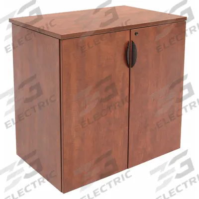 REGENCY Stackable Storage Cabinet: Cherry, Laminate/PVC, 35 in Overall Ht, 35 in Overall Wd - Desk Height Storage Cabinets