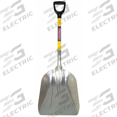 WESTWARD Grain Scoop: Aluminum, #12 Blade Size, 13 1/2 in Blade Wd, 18 1/2 in Blade Lg - Standard Scoop Shovels