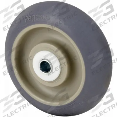 APPROVED VENDOR Caster Wheel: 3 1/2 in Wheel Dia., 1 1/4 in Wheel Wd, Rubber - Nonmarking Rubber Tread on Plastic Core Wheels