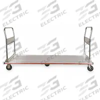 APPROVED VENDOR Platform Truck: 660 lb, 60 in L x 18 in W x 7 in H Deck, Rubber, 5 in Caster Dia (MPN 2PLG8). Key specifications — Brand: APPROVED VENDOR; Caster/Wheel Configuration: (2) Rigid; Color: Silver; Caster Wheel Width: 1-1/4 in.