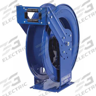 COXREELS Spring Return Hose Reel: 100 ft (1/2 in I.D.), 2,500 psi Max Op Pressure - Truck-Mount Oil Spring-Return Hose Reels