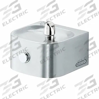 ELKAY Drinking Fountain: On-Wall, 6 1/2 in Ht, 12 1/8 in Dp, 13 in Overall Wd - On-Wall Single Outdoor Drinking Fountains