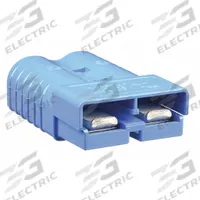 ANDERSON POWER PRODUCTS Power Connector: Two Pole, Blue, 2/0 ga, 10,000, 0.484 in Max Wire Dia (MPN 6321G1). Key specifications — Mating Cycles: 10,000; Gauge: 2/0 ga; Color: Blue; Cross-Reference to Brad Harrison: 49220; Cross-Reference to SMH: SY6321G1; Connection Type: Two Pole; Brand: ANDERSON POWER PRODUCTS.