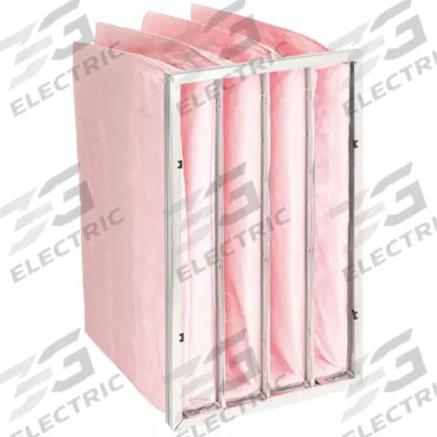 GRAINGER Pocket Air Filter: 24 in x 12 in x 15 in, MERV 13, Pink, Synthetic - MERV 13 Pocket Air Filters