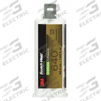 3M Urethane Adhesive: DP640, Ambient Cure, 48.5 mL, Dual-Cartridge, Brown, Gel. Key specifications — Cured Color: Brown; Series: DP640; Mixing Ratio: 1:1; Included Components: Resin and Hardener.