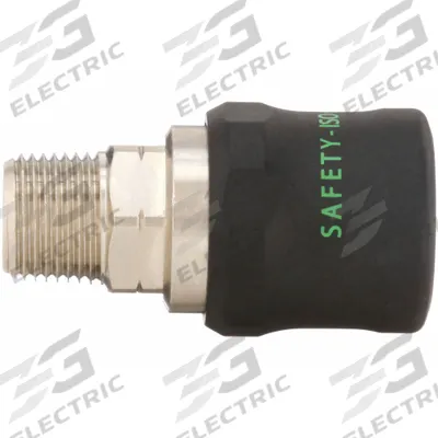 AIGNEP USA Quick Connect Hose Coupling: 1/4 in Body Size, 3/8 in Hose Fitting Size - Industrial Interchange Brass Safety Exhaust Quick-Connect Air Couplings