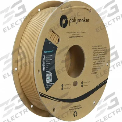 POLYMAKER 3D Printing Filament: PolyWood, PLA, 1.75 mm, 600 g - Wood PLA 3D-Printing Filament