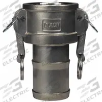 Cam and Groove Coupling: 2 1/2 in Coupling Size, 150 psi Max. Working Pressure @ 70 F, Nitrile, Male (MPN G250-C-SS). Key specifications — Gasket Material: Nitrile; Fitting Type: Male Hose Shank; Includes Locking Arm: Yes; Body Material: 316 Stainless Steel; Brand: DIXON VALVE & COUPLING.