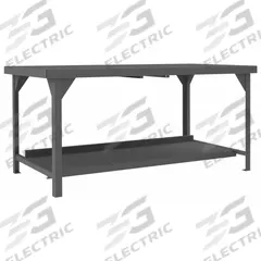 DURHAM MFG Workbench: Fixed Ht, Steel, 72 in x 36 in, 12,000 lb Overall Load Capacity, Gray (MPN HDWB-3672-95). Key specifications — Brand: DURHAM MFG.