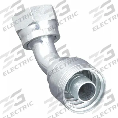 WEATHERHEAD Hydraulic Crimp Fitting: Steel x Steel, 45° Elbow, -8 For Hose Dash Size - Weatherhead Crimp Hydraulic Hose Fittings with ORS Connection