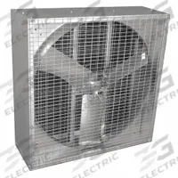 DAYTON Agricultural Exhaust Fan: Belt Drive, 36 in Blade, 3/4 hp, Totally Enclosed Air Over, 1 ph (MPN 7DZ46). Key specifications — Brand: DAYTON; Nameplate Voltage: 115/208-230V AC; Assembly: Ships Unassembled.