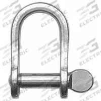 RONSTAN D-Shackle: Chain Shackle, 660 lb Working Load Limit, 1/4 in Compatible Rope Dia, Silver (MPN RF1806). Key specifications — Body Color: Silver; Brand: RONSTAN.
