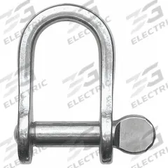 RONSTAN D-Shackle: Chain Shackle, 660 lb Working Load Limit, 1/4 in Compatible Rope Dia, Silver (MPN RF1806). Key specifications — Body Color: Silver; Brand: RONSTAN.
