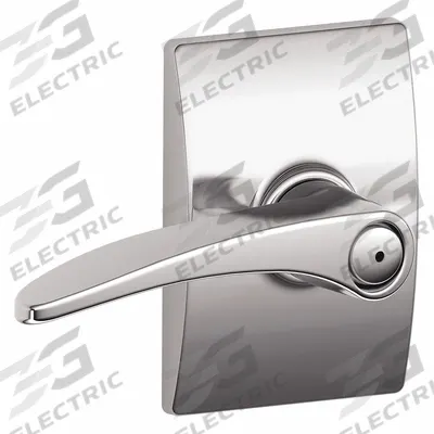 SCHLAGE Door Lockset: Privacy Lever Locksets, Chrome