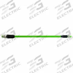 MURRELEKTRONIK Cordset: Cat5, M12 Male Straight x M8 Male Straight, 3 m Lg, PUR, Green, D Coding, A (MPN 7000-44901-7910300). Key specifications — Brand: MURRELEKTRONIK; Cable Jacket Color: Green; End 1 Coding: D; End 2 Coding: A; IP Rating: IP67; Performance Category: Cat5.