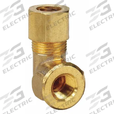 APPROVED VENDOR Compression Fitting Elbow: 1/4 in OD x 1/4 in Pipe Fitting Size - Low-Lead Standard Sleeve Brass Compression Fitting