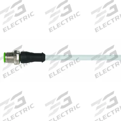 MURRELEKTRONIK Cordset: M12 Male Straight X Bare Wire, 4 Pins, Gray, PUR, 10 m Cable Lg - Single-Ended Cordsets with PUR Jacket for Twisting Applications