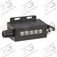 DAYTON Mechanical Counter: Top Coming (TC), Top Coming (TC), Base Mounting, Black, White, 5 Digits (MPN 6X158). Key specifications — attr1048545: 6X158; attr1048549: DAYTON; attr1048546: Black; attr1048554: White; attr1048558: Counter May be Handheld or Mounted; attr1048564: Right Hand Top Coming; attr1048565: Base; attr1048567: Mechanical.