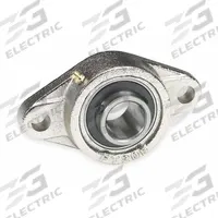 DAYTON 2 Bolt Flange Bearing: Radial Ball, 5/8 in Bore, Cast Iron, Set Screws, 4 13/32 in Lg, 52100 (MPN 3FDD9). Key specifications — Bore Type: Cylindrical; Brand: DAYTON; Lubricant Material: Chevron SRI 2; Mounting Bolt Size: 3/8 in; Split Housing: Not Split; System of Measurement: Inch.