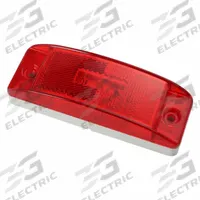 GROTE Clearance Marker Lamp: Clearance Light, LED, Rectangular, Red, Bracket, Male Pin Connector (MPN 47072). Key specifications — Lens Color: Red; Brand: GROTE; Electrical Connection: Male Pin Connector; Lighting Technology: LED; Mount Type: Bracket; SAE Lens Code: P2.