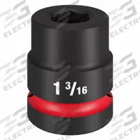 MILWAUKEE Impact Socket: 1 in Drive Size, SAE, 1 3/16 in Socket Size, 6-Point, Std, Black Phosphate (MPN 49-66-6551). Key specifications — attr1215501: MILWAUKEE; attr1215515: Black Phosphate; attr1215518: 1-3/16 in.