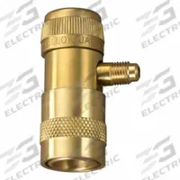 YELLOW JACKET High Side Coupler: 4 in Lg, Input 1/4 in (MPN 45931). Key specifications — Product Type: High Side Coupler; Brand: YELLOW JACKET; Manufacturer Part Number: 45931; Material: Aluminum.