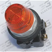 EATON Pilot Light: 30 mm Panel Mounting Size, Amber, LED, 24 V AC/DC Max Volt Rating (Supply) (MPN HT8HFAF3). Key specifications — Series: HT800; Brand: EATON; Includes Push-To-Test: No Push-To-Test Included.