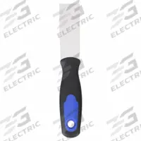WESTWARD Scraper: Bld. Mat. Carbon Steel, Hdl. Mat. Polypropylene/TPR, Stiff, Tapered Bld. Shape (MPN 13A680). Key specifications — attr1004902: WESTWARD; attr1012057: Half; attr1014703: Rubberized; attr1017570: Standard End; attr1029655: Straight; attr1034073: Straight.