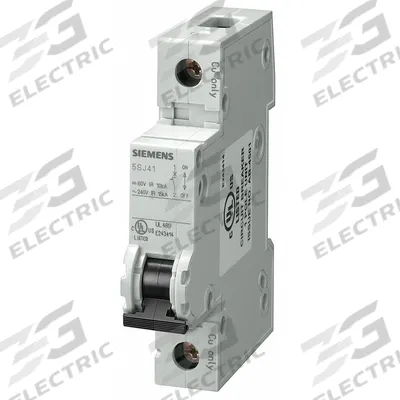 Siemens Miniature Circuit Breaker: 2 A Amps, 60V DC, 14kA at 240V AC, Screw Clamp - D-Curve, 1-Pole UL489 DIN Rail-Mount Miniature Circuit Breakers