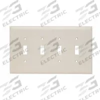 LEGRAND Wall Plate: Decorator-Rocker, 4 Gang, Brown, Jumbo Size (MPN TPJ264LA). Key specifications — Brand: LEGRAND; Material: Nylon.