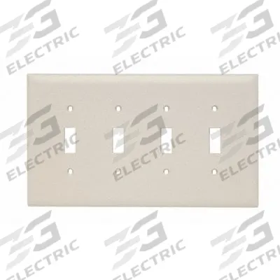 LEGRAND Wall Plate: Decorator-Rocker, 4 Gang, Brown - General Purpose Wall Plates