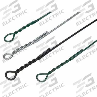ACCENT WIRE PRODUCTS Bale Ties: Galvanized, Galvanized, 13 ga Wire Gauge, 0.092 in Wire Dia - Single-Loop Wire Ties