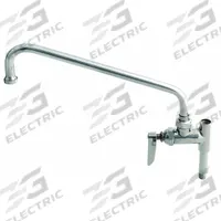 T&S BRASS Spout: Brass, Chrome, 2.2 gpm Flow Rate, 3/8 in Inlet Connection Size, NPT, Supply Nipples (MPN B-0155). Key specifications — Brand: T&S BRASS; Color/Finish: Chrome.
