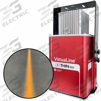 LASERGLOW TECHNOLOGIES Fixed Image Projector: Projector and Lens, Straight Line, Amber - LED Line Projectors