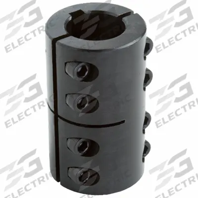 CLIMAX METAL PRODUCTS Rigid Shaft Coupling: 5/8 in Bore Dia 1, 5/8 in Bore Dia 2, Round Keyed - Two-Piece Rigid Shaft Couplings