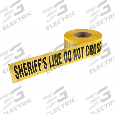 APPROVED VENDOR Barricade Tape: 1,000 ft Lg, 3 in Wd - First Responder Messaging Barrier Tape