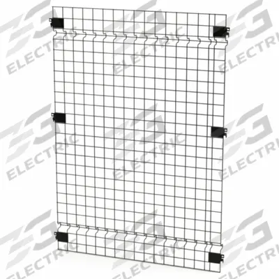 HUSKY RACK & WIRE Welded Wire Panel: 4 ft H x 3 ft W x 1 1/2 in D, Black - Husky Rack & Wire Quick-Assemble Woven-Wire Partition Components