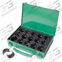 GREENLEE Crimping Die Set: 8 AWG to 340 kcmil, Aluminum, For Use With ECCXL/EK622L/EK628L, 12 Sizes (MPN KD06AL). Key specifications — attr511073: Aluminum; attr473934: GREENLEE; attr542116: 8 AWG to 340 kcmil; attr511067: EK628L.