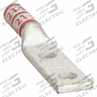 APPROVED VENDOR Compression Lug: For 8 AWG, Stranded Wire, #10 Stud Size, Long - Two-Hole Compression Lugs
