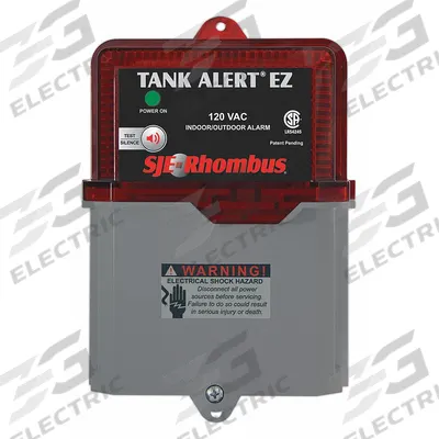 SJE-RHOMBUS Water Alarm: High Level, 240V AC, Auto, 82 dB, Audio/Visual, 1 Alarm Inputs - Liquid-Level Alarms