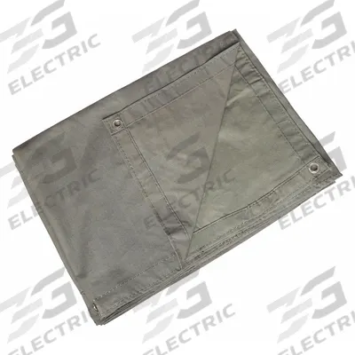 APPROVED VENDOR Tarp: 19.5 ft Lg, 9.5 ft Wd, Heavy Duty, 20 mil, Cotton Canvas, Green - Canvas Tarps