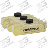 FIELDPIECE Refrigerant Evacuation Pump Oil: ISO-32, 8 oz Container Size, Bottle (MPN OIL8X3). Key specifications — Color: Orange; Brand: FIELDPIECE; ISO Viscosity Grade: ISO-32.