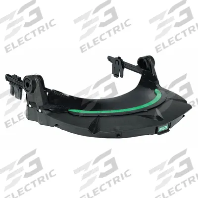 MSA Face Shield Frame: Slotted Attachment Type, Plastic, Black - MSA Hard Hat Adapters for Face Shields