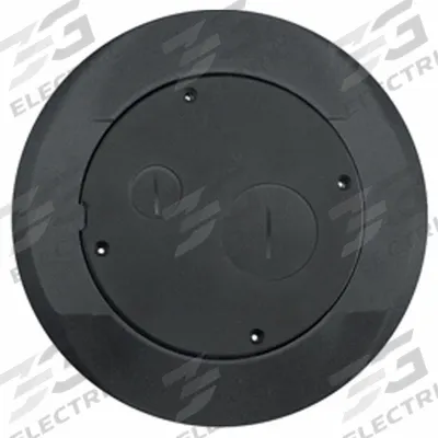 HUBBELL WIRING DEVICE-KELLEMS Floor Subplate: Round, Silver, Aluminum, Smooth - Aluminum Electrical Floor Box Covers