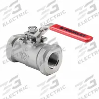 KECKLEY Manual Two-Way Ball Valve: 1 in, 316 Stainless Steel, Straight, FNPT x FNPT, One-Piece (MPN BVS6THFSSPGSL-100). Key specifications — Brand: KECKLEY; Handle: Locking Lever.