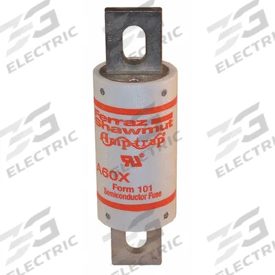 MERSEN Semiconductor Fuse: A60X Series, Fast-Acting, 400 A, 600 V AC - Fast-Acting Bolt-On Fuses