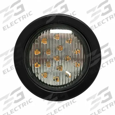 ECCO Warning Light: Perimeter Flashing Warning Light, White, 2 3/16 in Overall Wd - Vehicle Perimeter Flashing Warning Lights