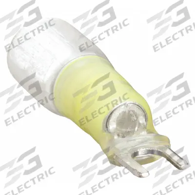 VELVAC Fork Terminals: Yellow, Nylon with Heat Shrink, #10 Stud Size - Insulated Fork Terminals